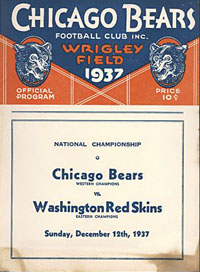 1937 NFL Championship Game Program